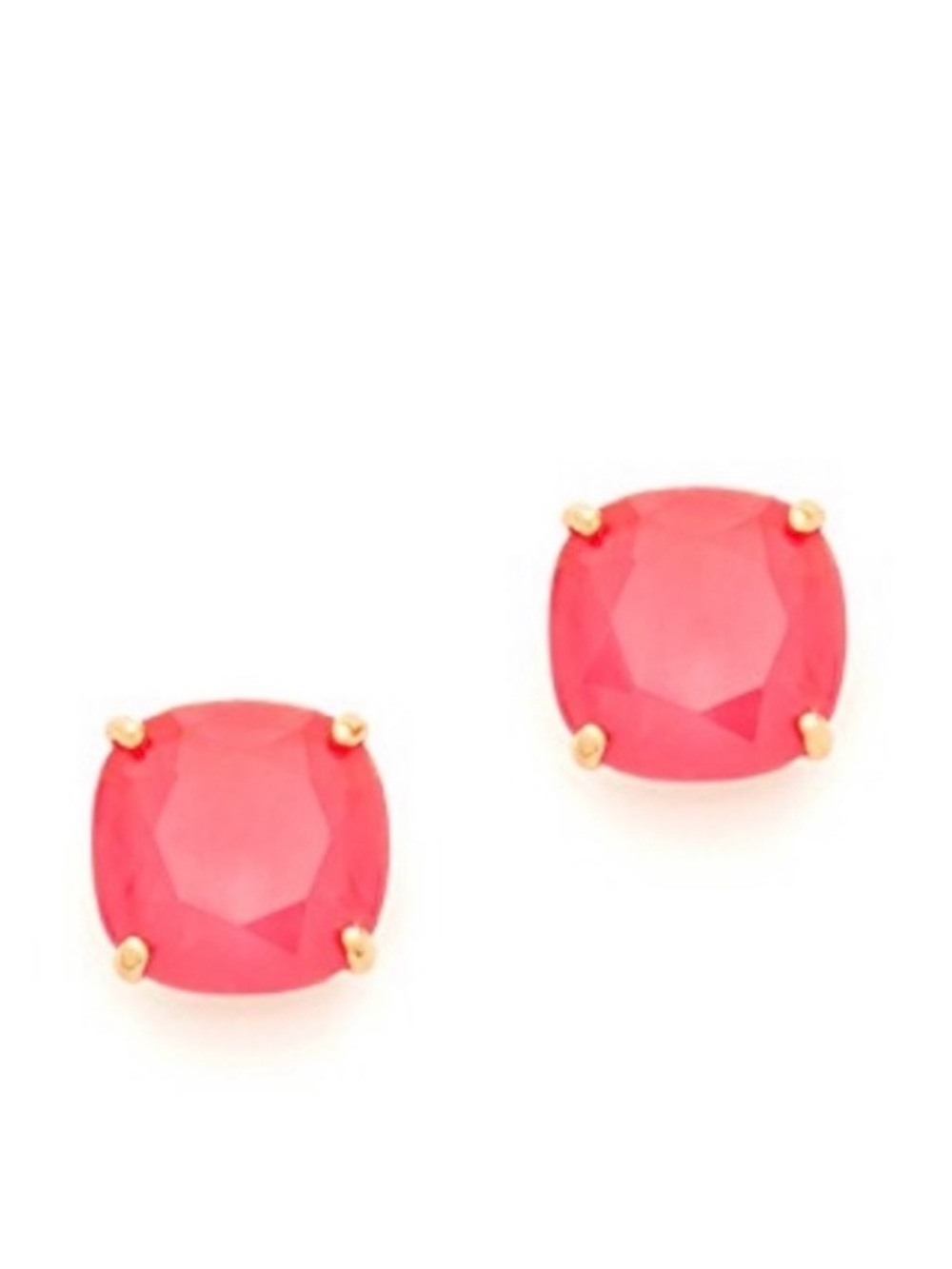 Kate Spade Gumdrop Earrings in Hot Pink and Gold-tone